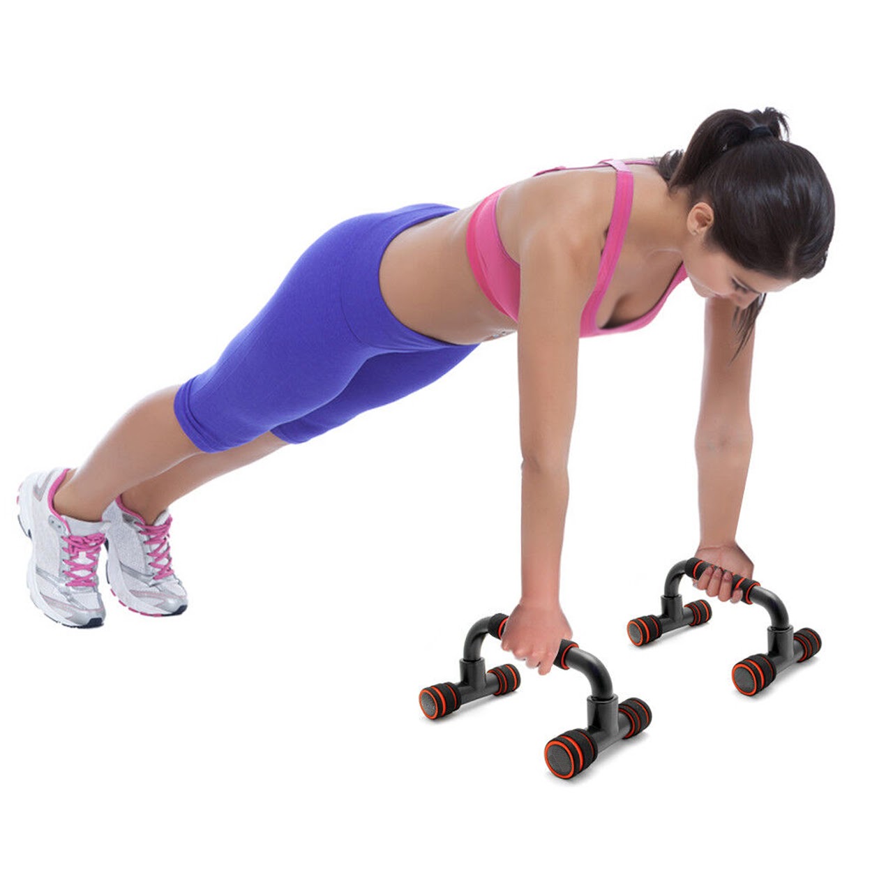 Adjustable Push‑Up Bars with PVC Grip & PP Frame – Anti‑Slip, Wrist‑Safe for Chest & Shoulder Home Fitness