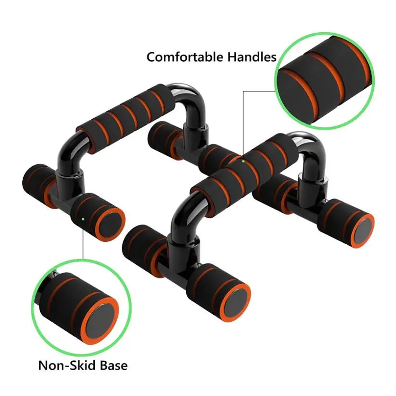 Adjustable Push‑Up Bars with PVC Grip & PP Frame – Anti‑Slip, Wrist‑Safe for Chest & Shoulder Home Fitness