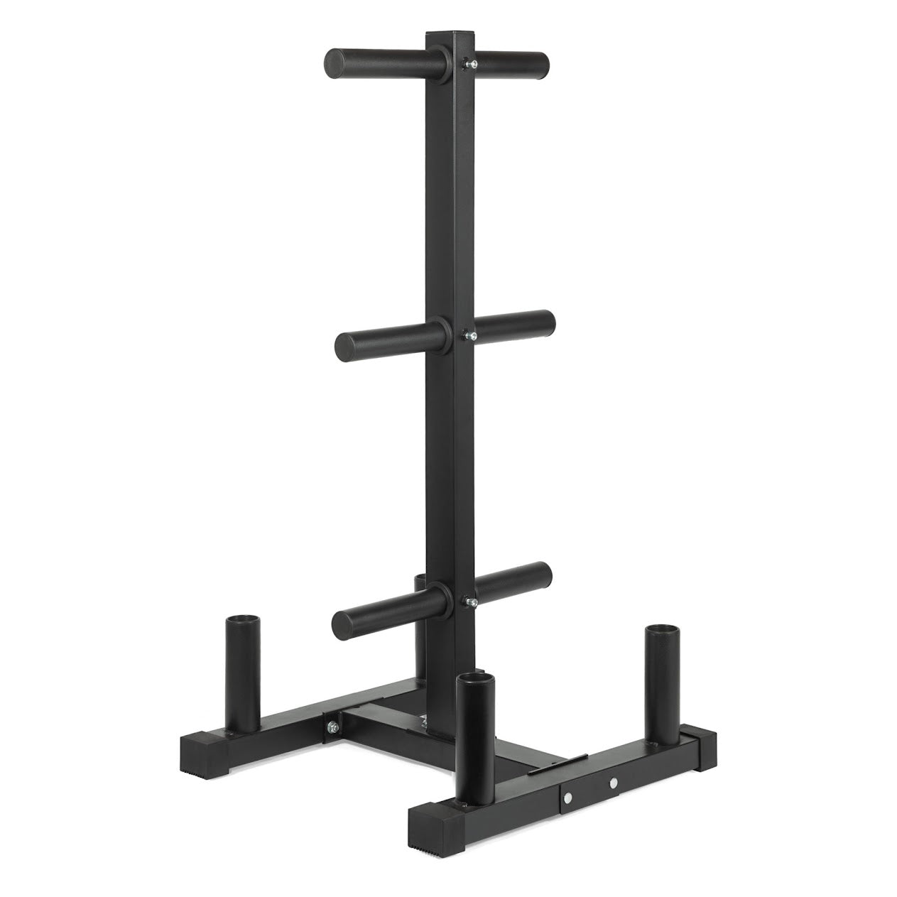 Premium 3‑Tier Olympic Weight Plate Rack with Barbell Holder – Heavy‑Duty Steel, 200 kg Capacity, Compact Black Powder‑Coated Organizer for Home Gym