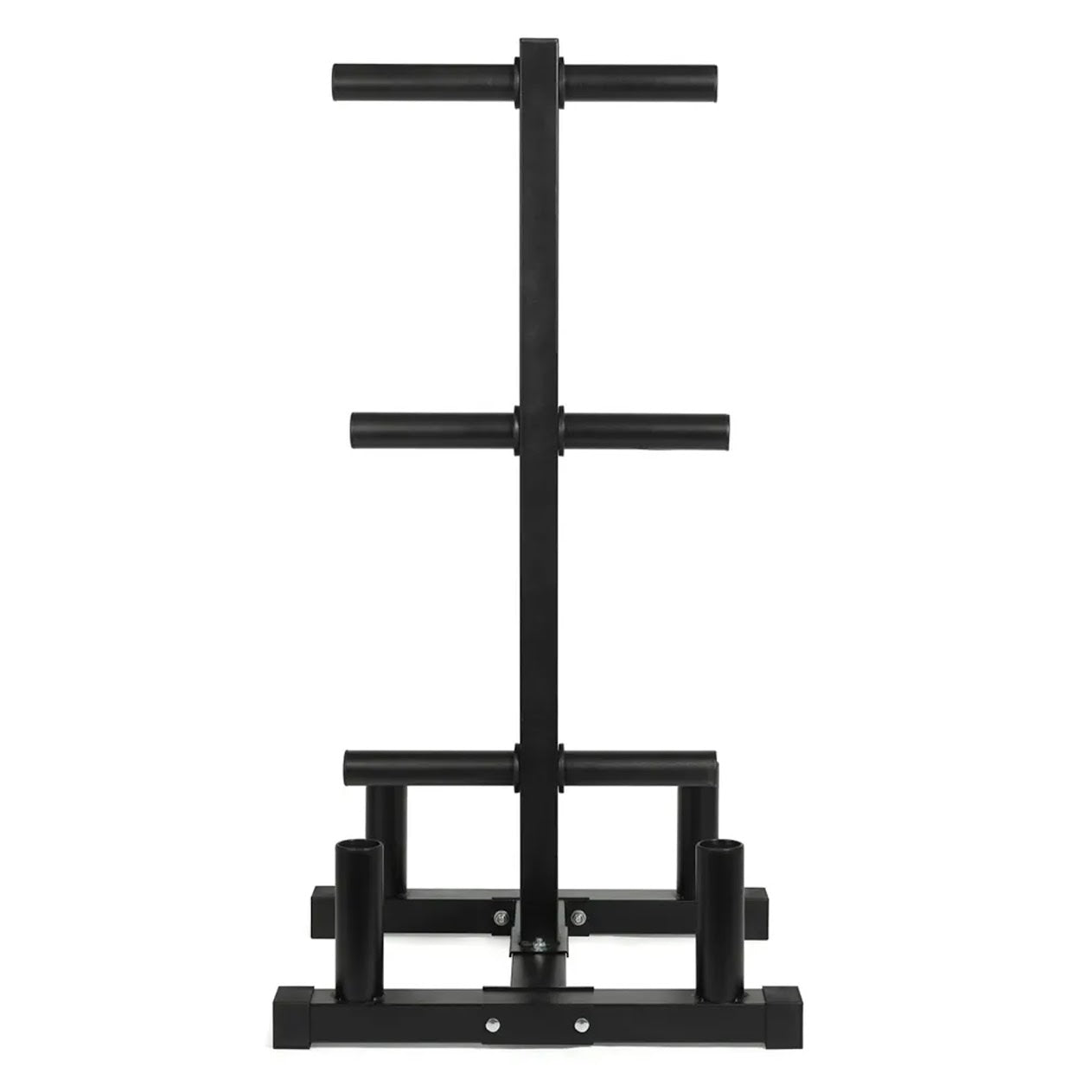 Premium 3‑Tier Olympic Weight Plate Rack with Barbell Holder – Heavy‑Duty Steel, 200 kg Capacity, Compact Black Powder‑Coated Organizer for Home Gym